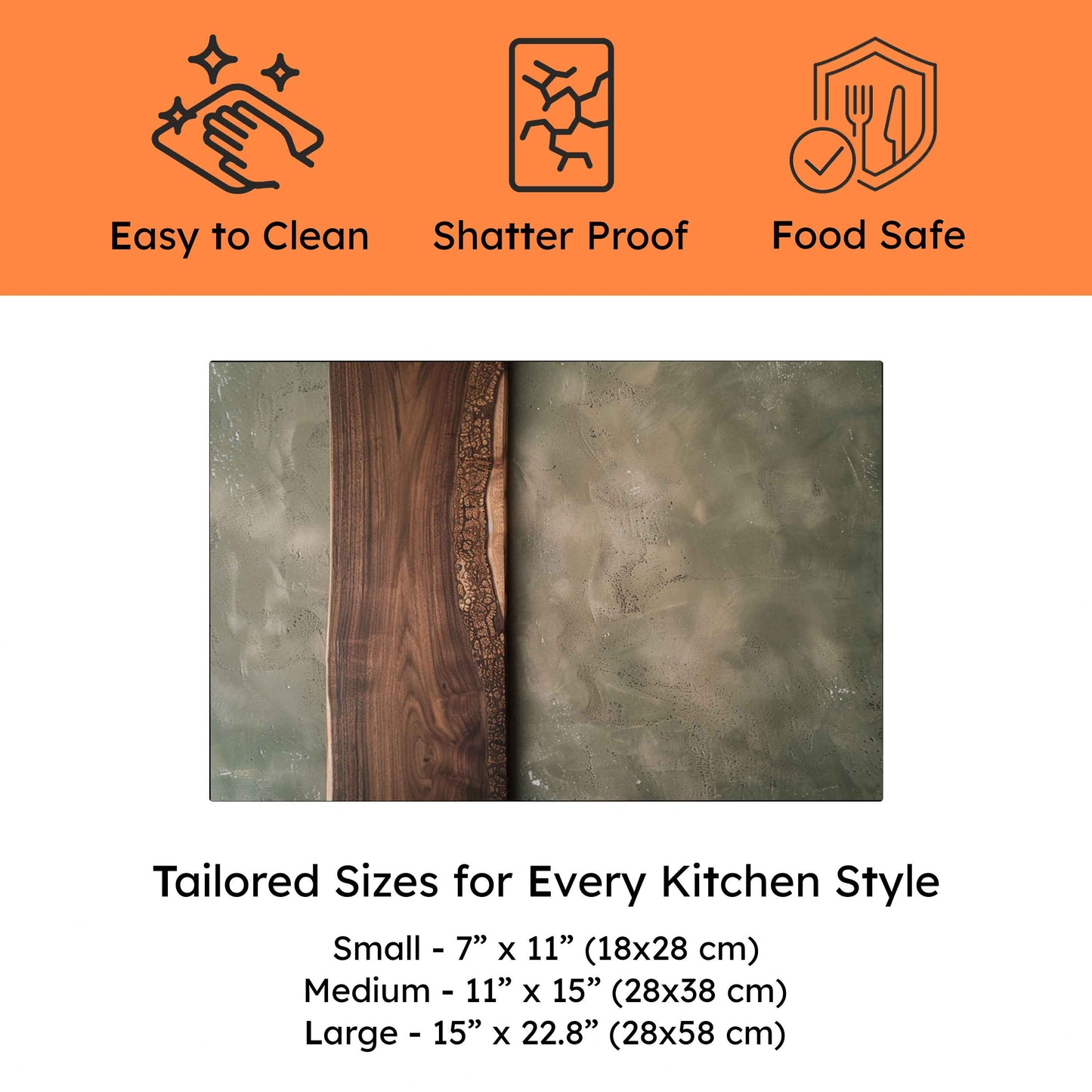 Infographic for glass cutting board