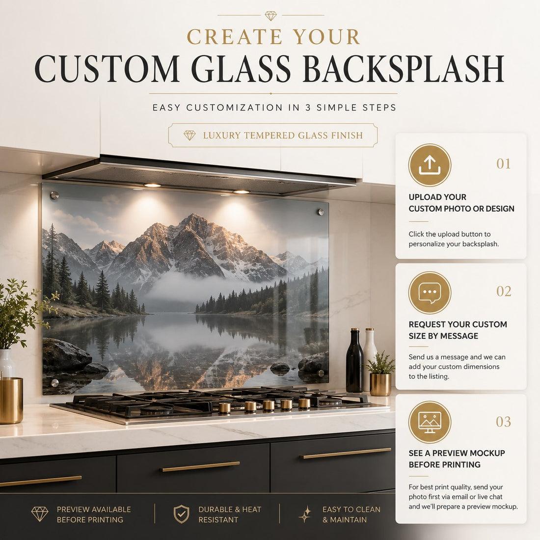 Full Wall Kitchen Backsplash Panels: Pot Filler, Island, Stove & Sink Cutout Guide (2026)