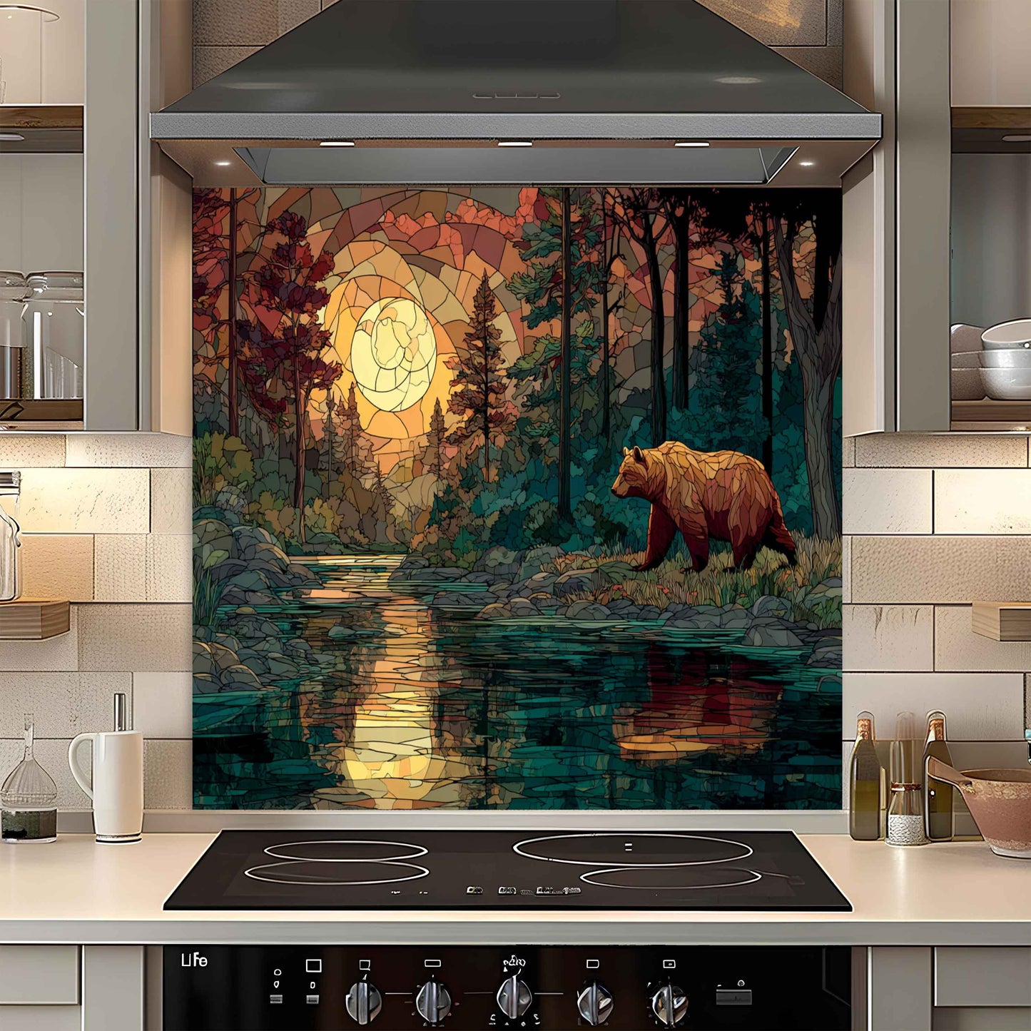 Sunset Trek Stove Splashback – Tempered Glass Backsplash For Nature Lovers