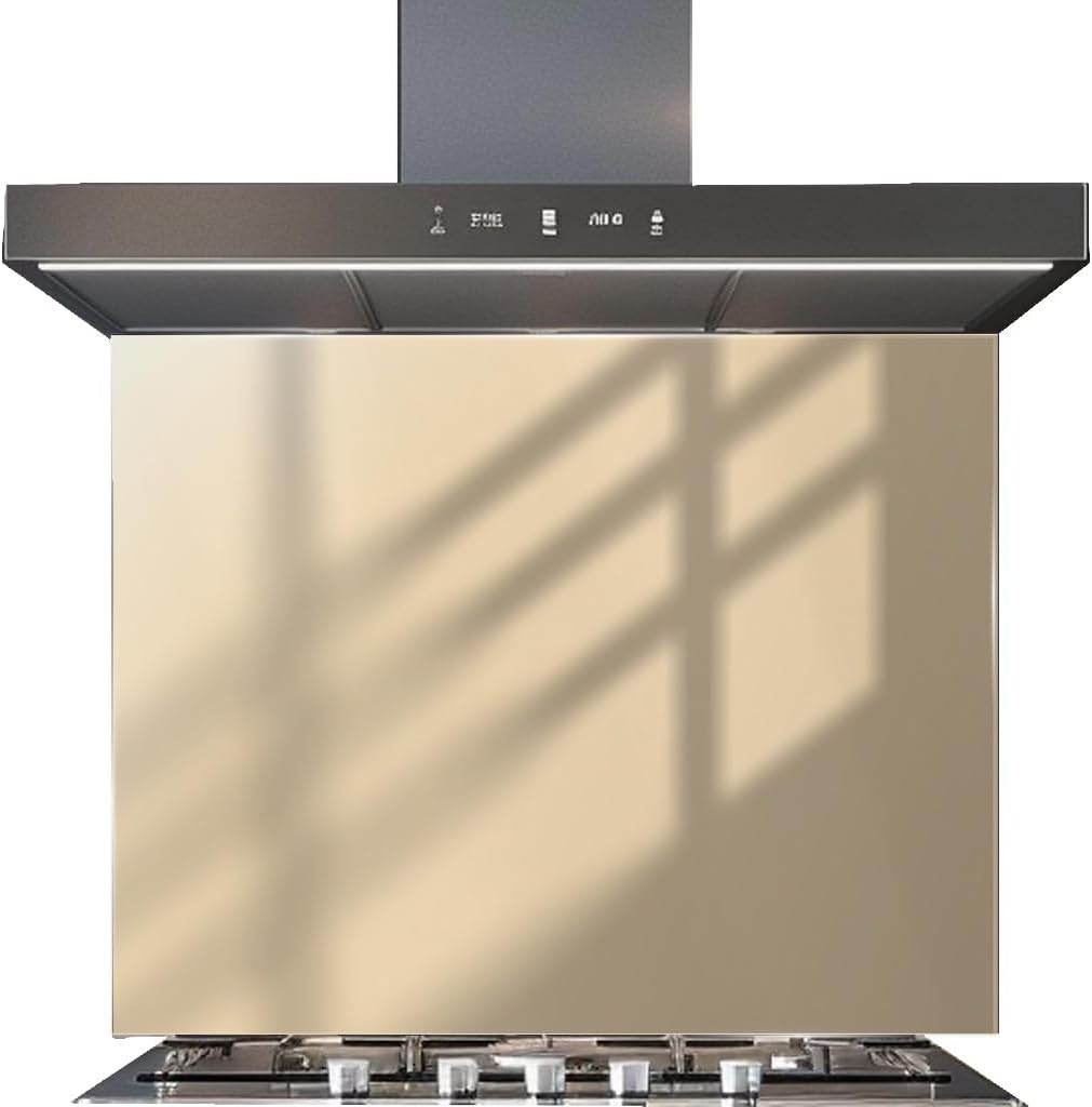 Beige tempered glass custom kitchen backsplash for modern kitchens
