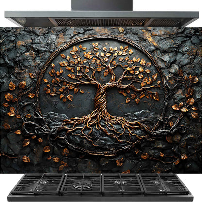 Custom kitchen backsplash for stove panel