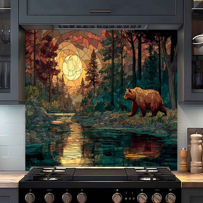 Sunset Trek Stove Splashback – Tempered Glass Backsplash For Nature Lovers