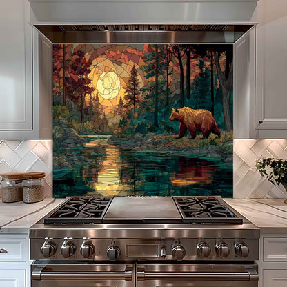 Sunset Trek Stove Splashback – Tempered Glass Backsplash For Nature Lovers
