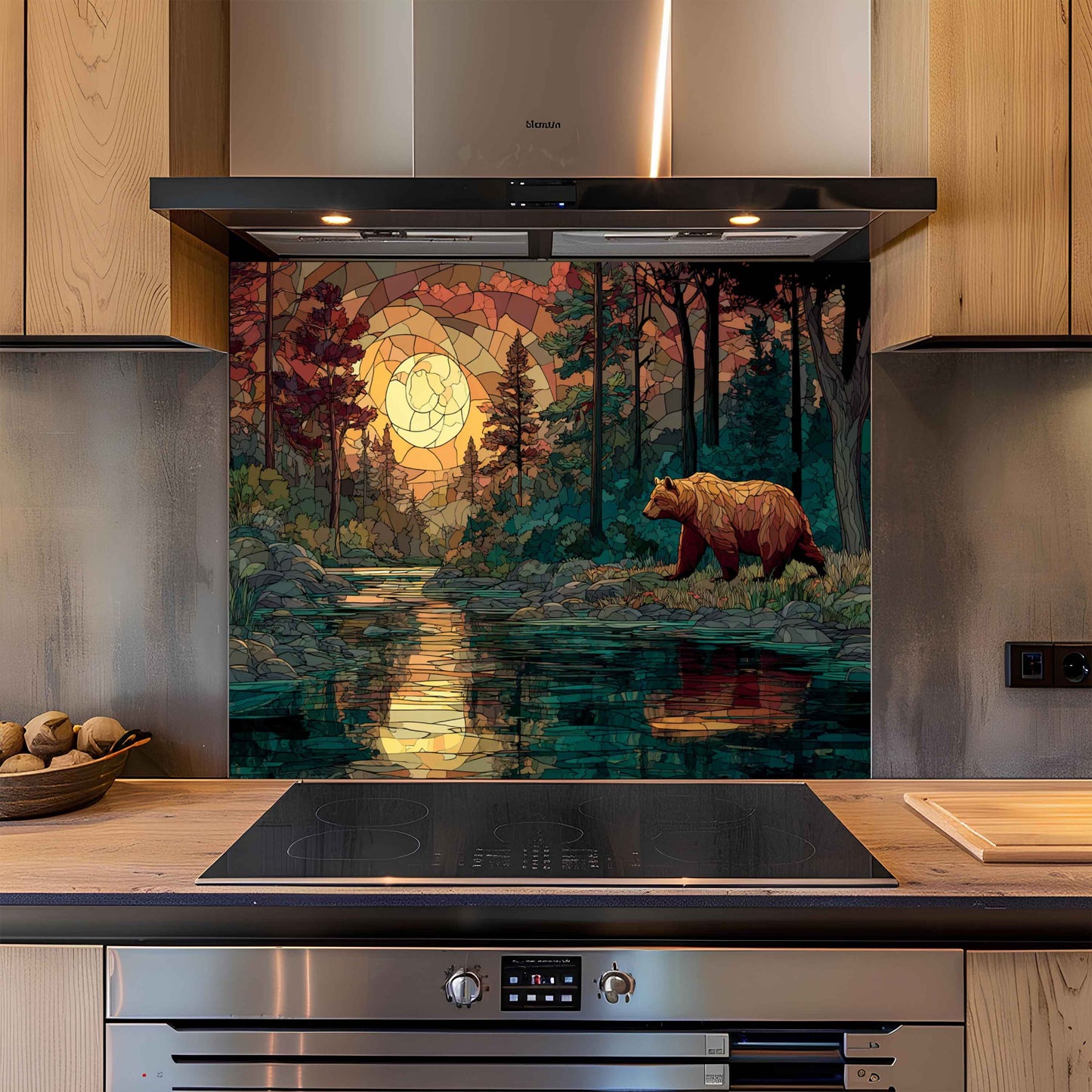 Sunset Trek Stove Splashback – Tempered Glass Backsplash For Nature Lovers