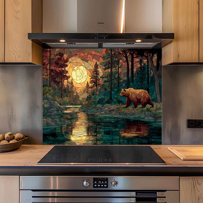 Sunset Trek Stove Splashback – Tempered Glass Backsplash For Nature Lovers