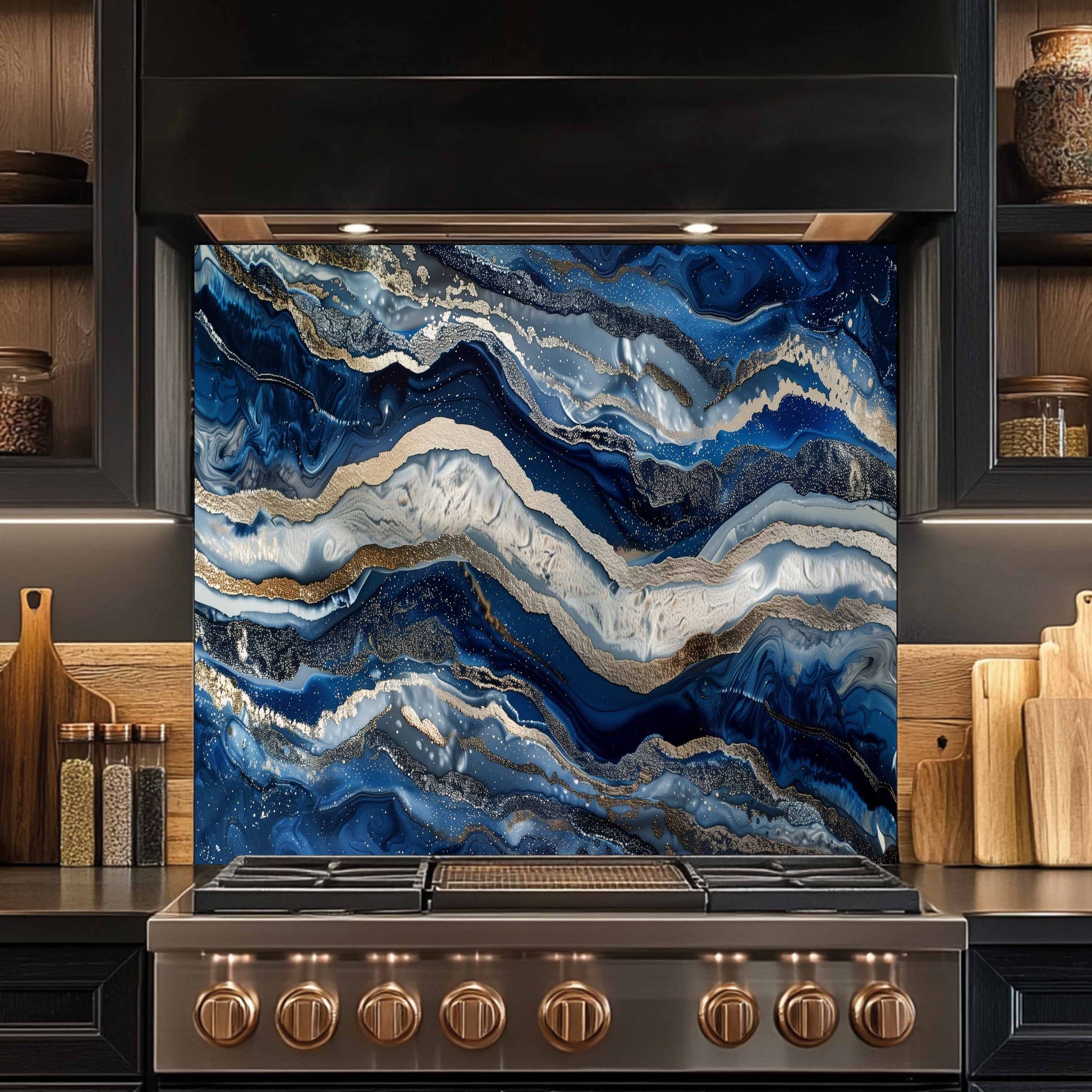 tempered glass backsplash