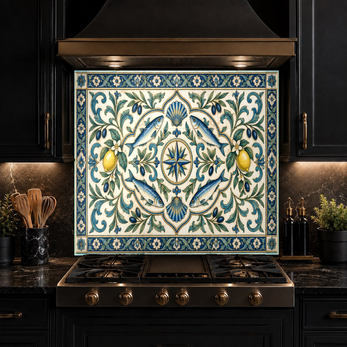 Wbs (371) durable glass backsplash reflecting light in a contemporary kitchen
