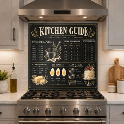 Measurement Conversion Chart tempered glass backsplash in a home bar area