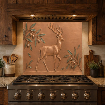 Seamless glass kitchen splashback showing vibrant wildlife printing