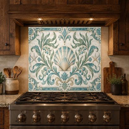Contemporary kitchen design showcasing a durable tempered glass backsplash