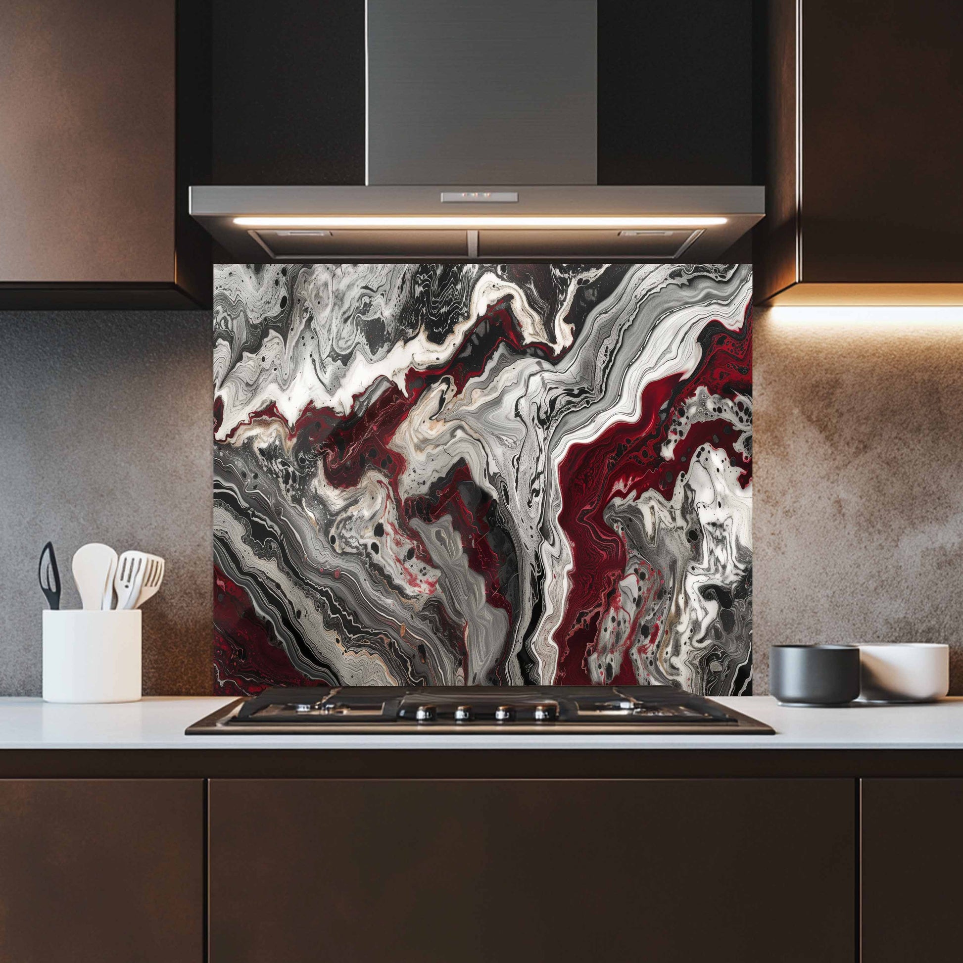 glass kitchen backsplash