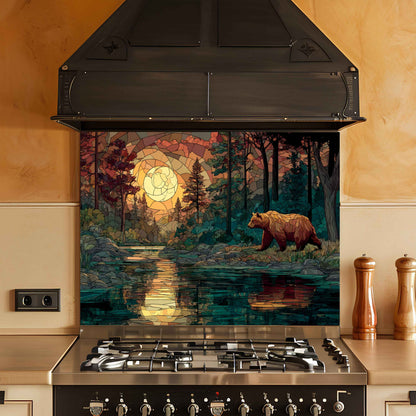 Sunset Trek Stove Splashback – Tempered Glass Backsplash For Nature Lovers