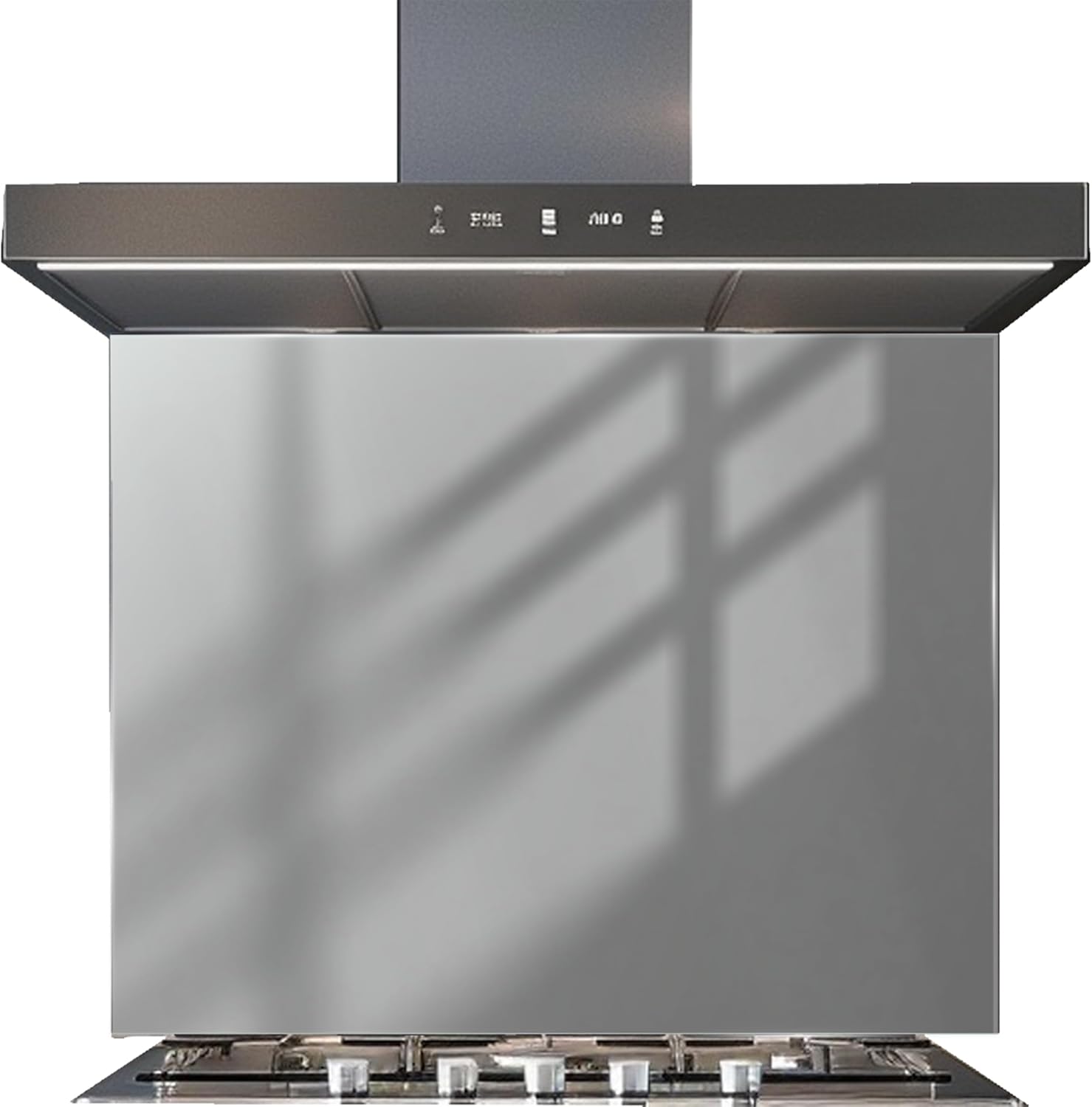 Light gray tempered glass custom kitchen backsplash for modern kitchens