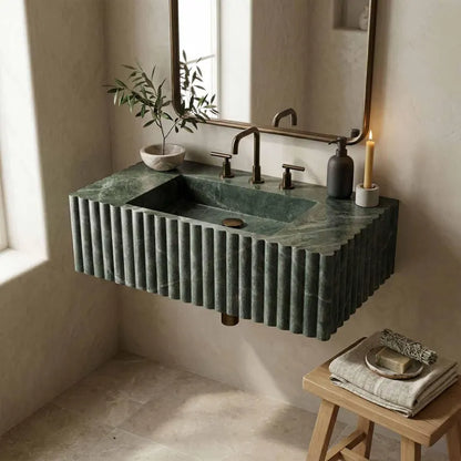 Green marble sink premium handmade