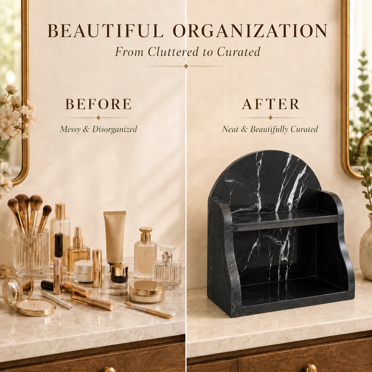 black marble organizer