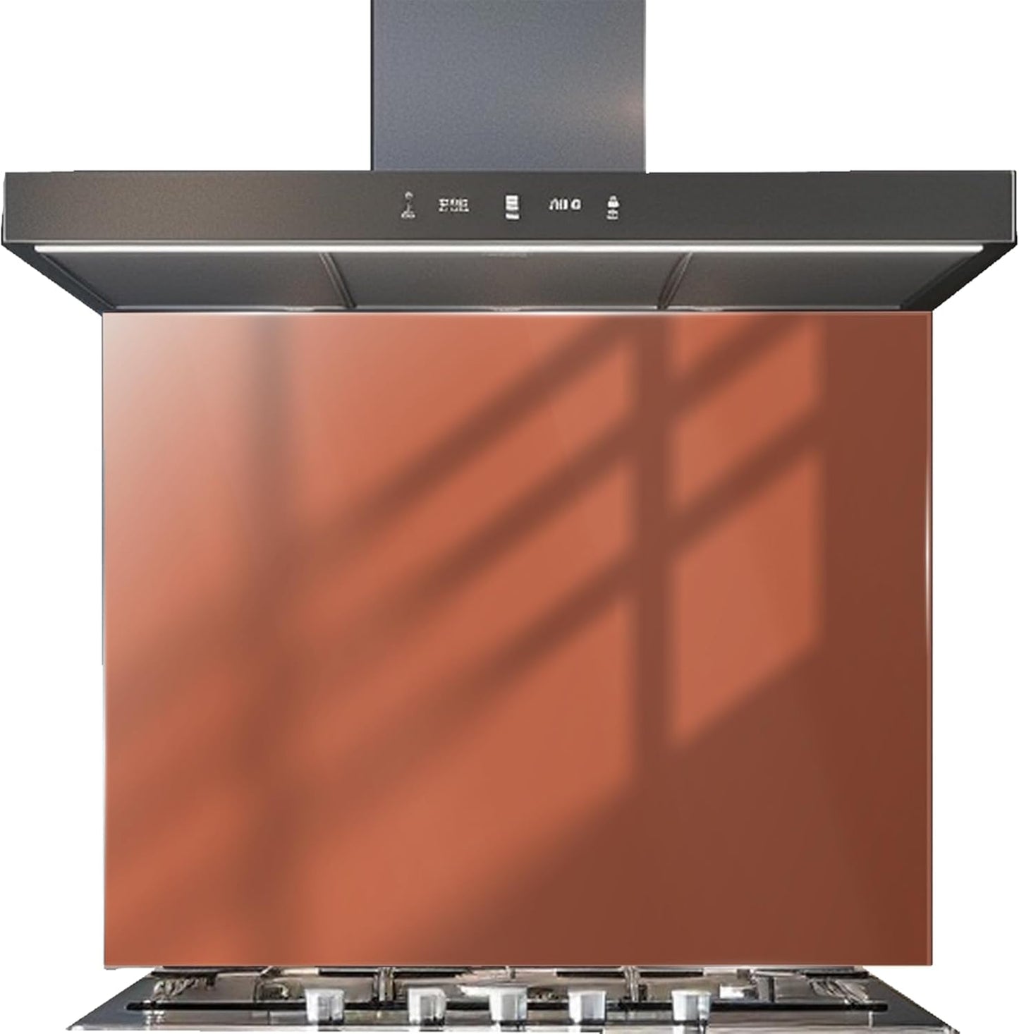 Orange tempered glass custom kitchen backsplash for modern kitchens