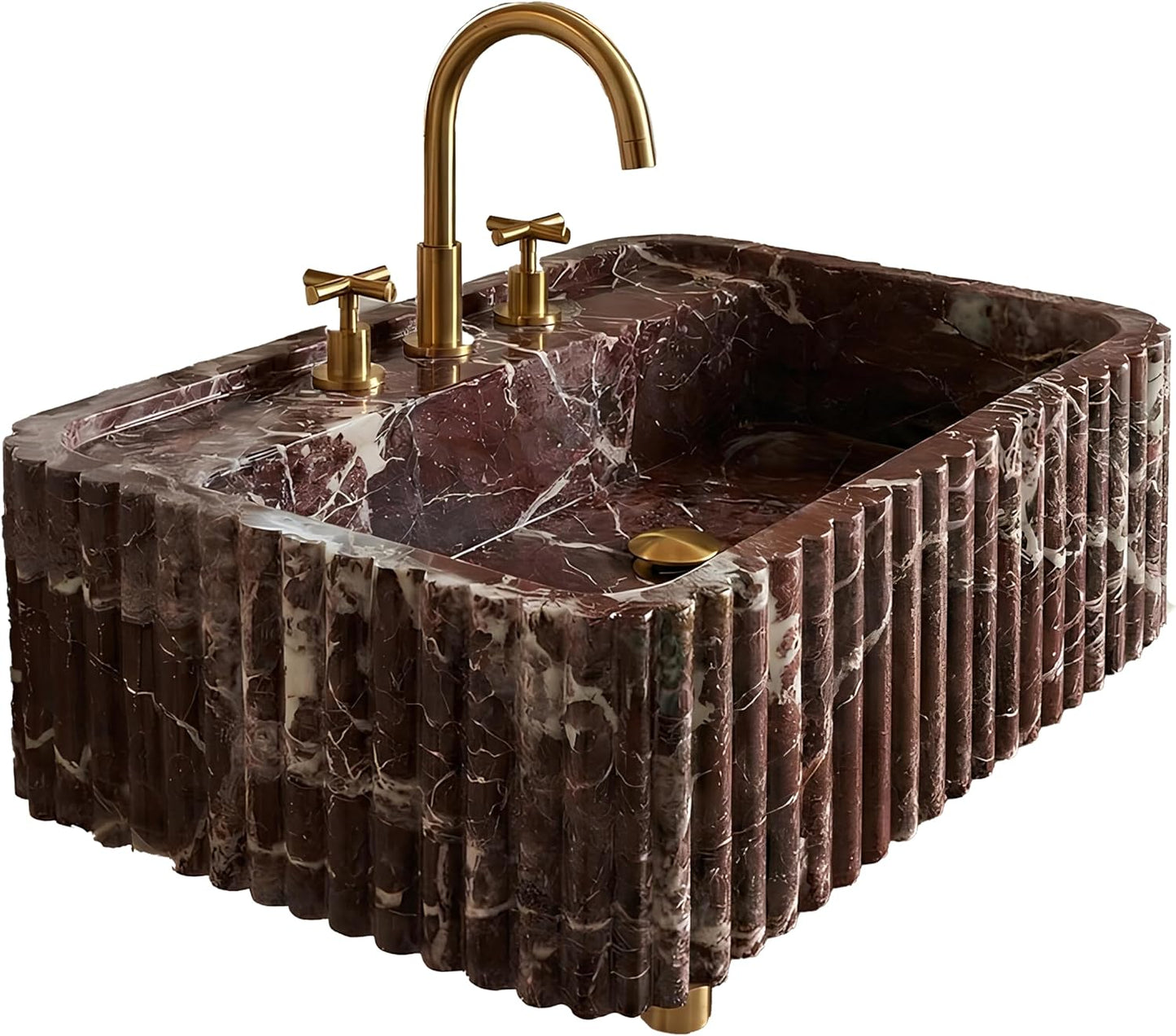 custom marble sink hand carved for vanity top