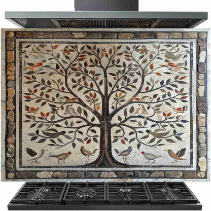 tempered glass backsplash for kitchen stove