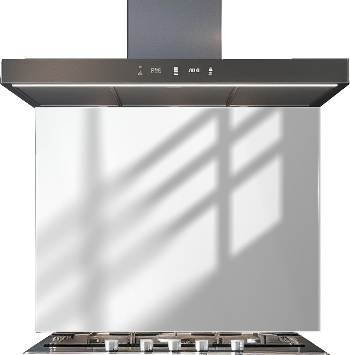 White tempered glass custom kitchen backsplash for modern kitchens